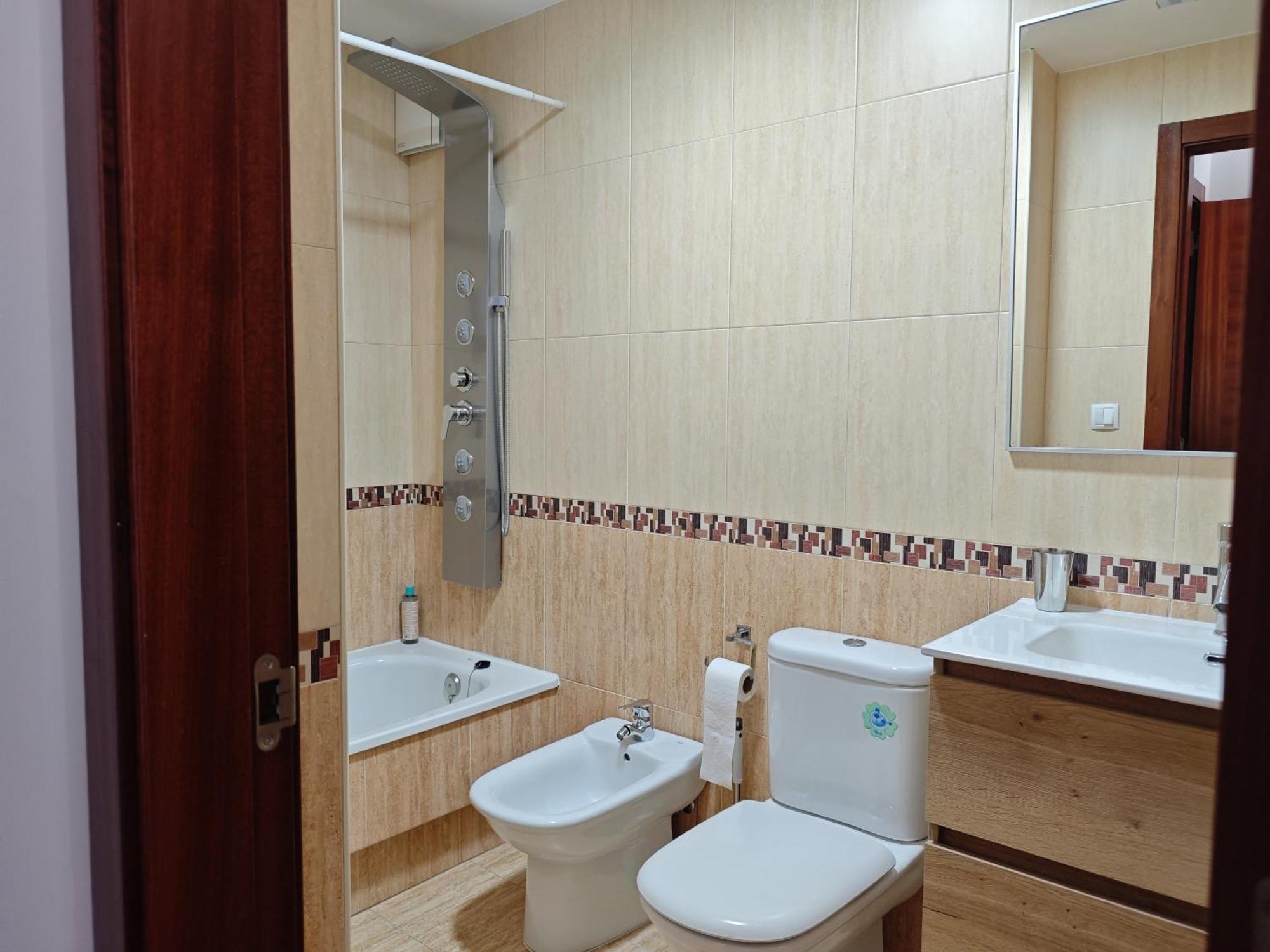 Apartamento Piso Fachada Maritima Exclusive Deluxe Center Porto do Son Exterior foto